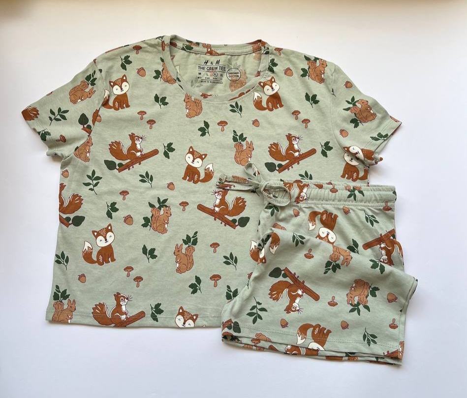 ست کراپ شورتک نخی