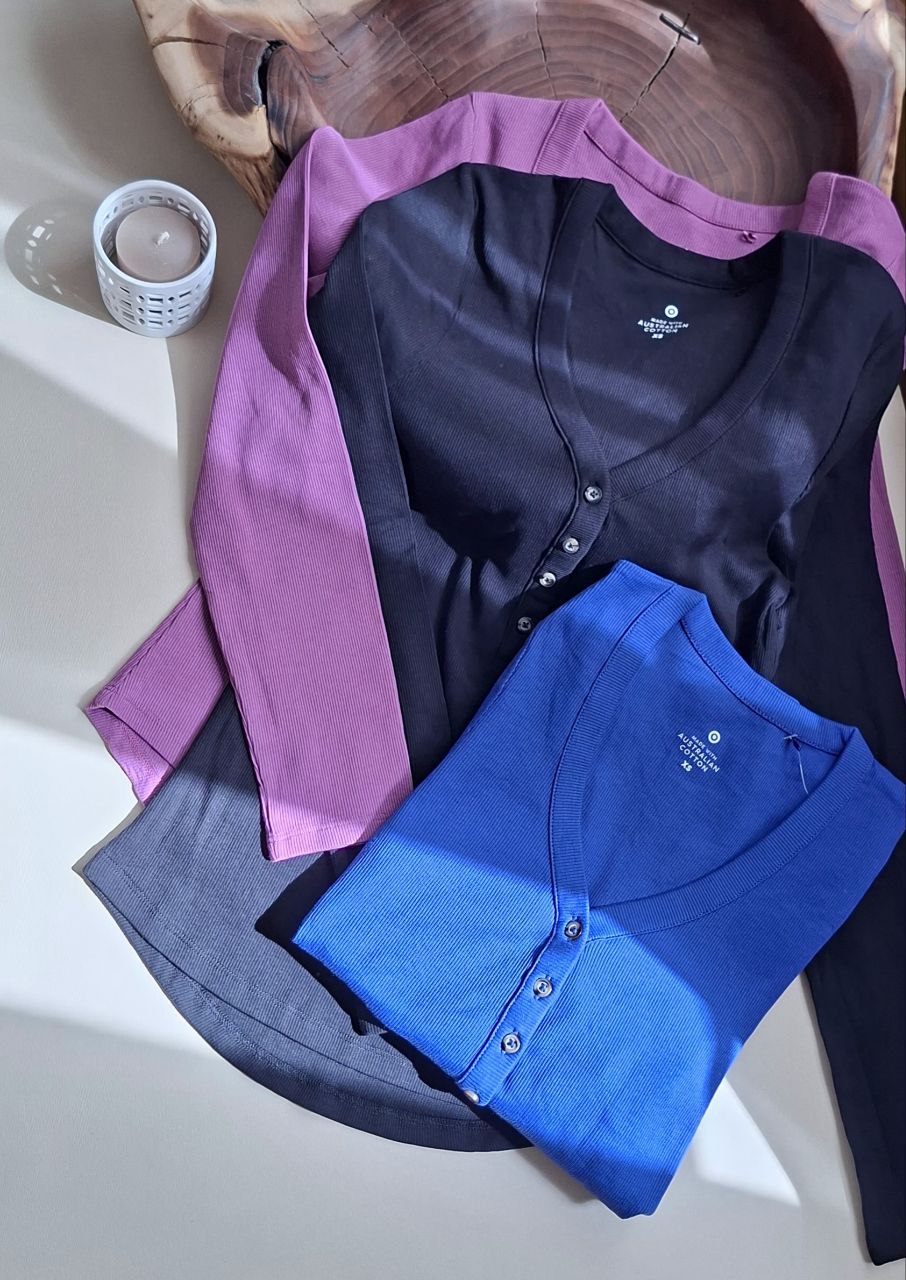 بلوز آستین بلند کشبافت