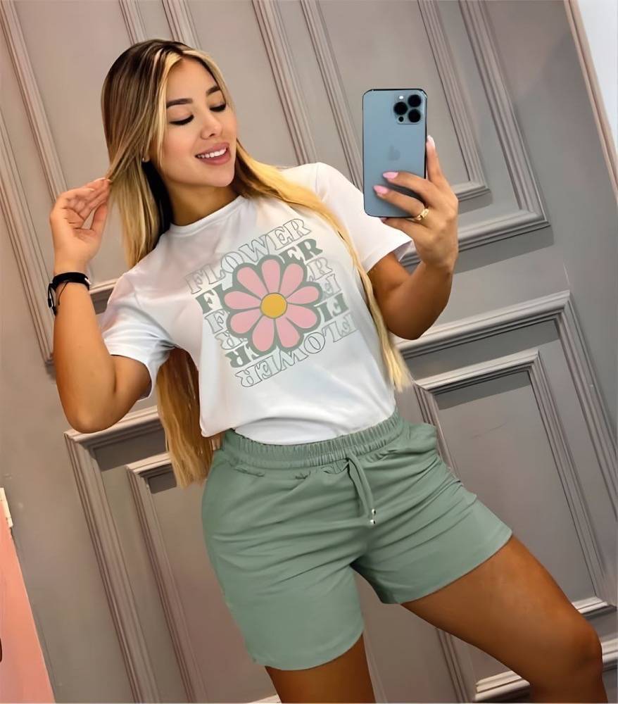 ست تیشرت و شورتک Flower