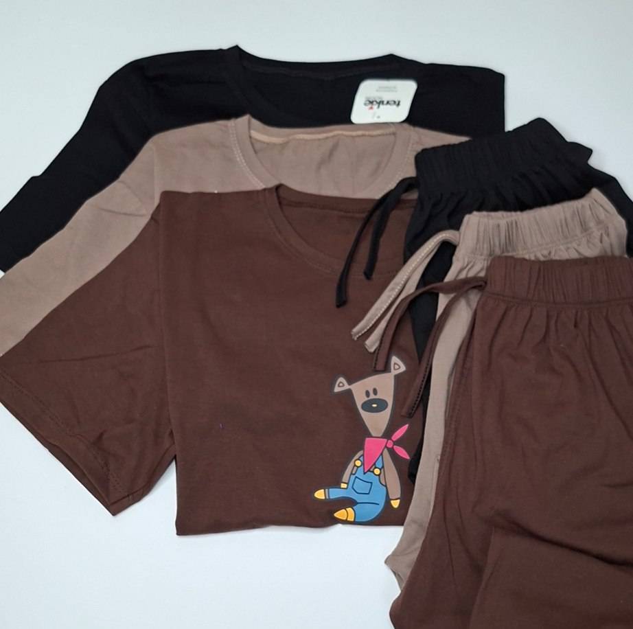 ست کراپ باکسی و شلوارک